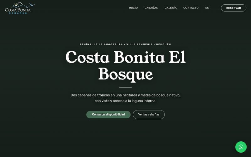Website of Costa Bonita El Bosque