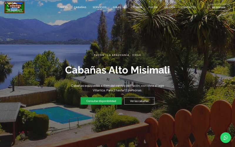 Website of Cabañas Alto Misimali