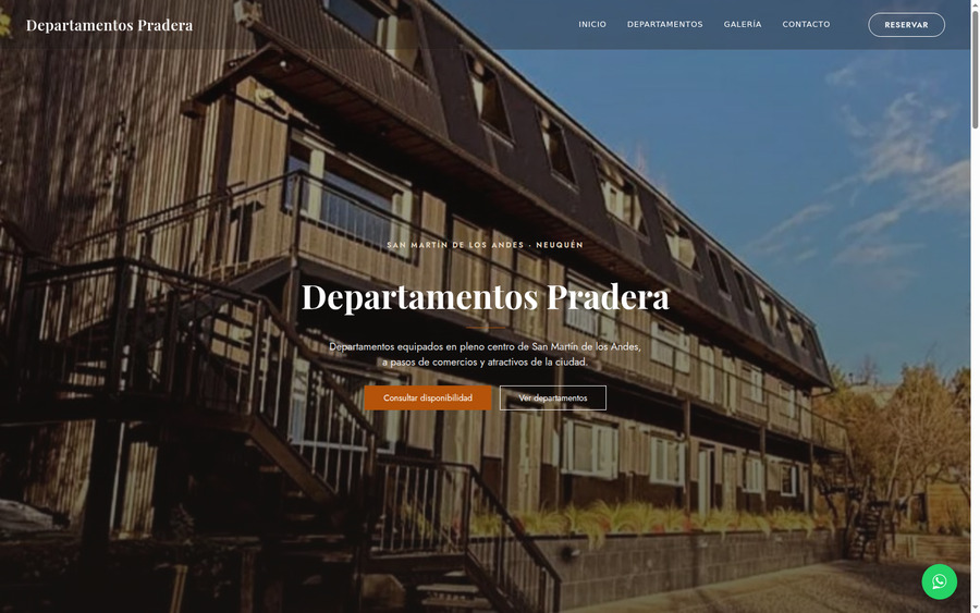 Website of Departamentos Pradera