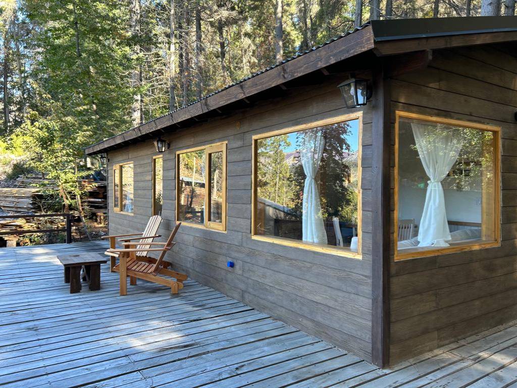 The cabin among the trees