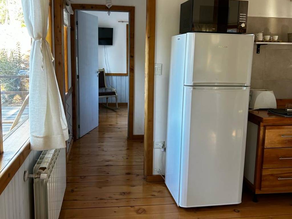 Kitchen with fridge