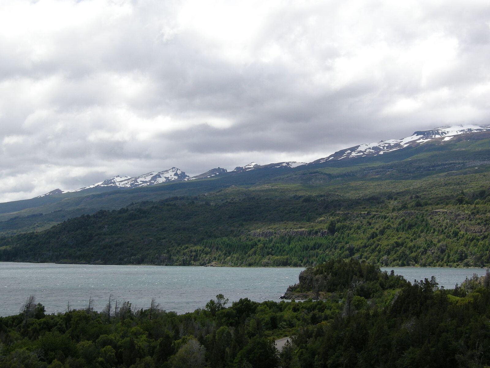 Bosque y lago en el Parque Nacional Los Alerces