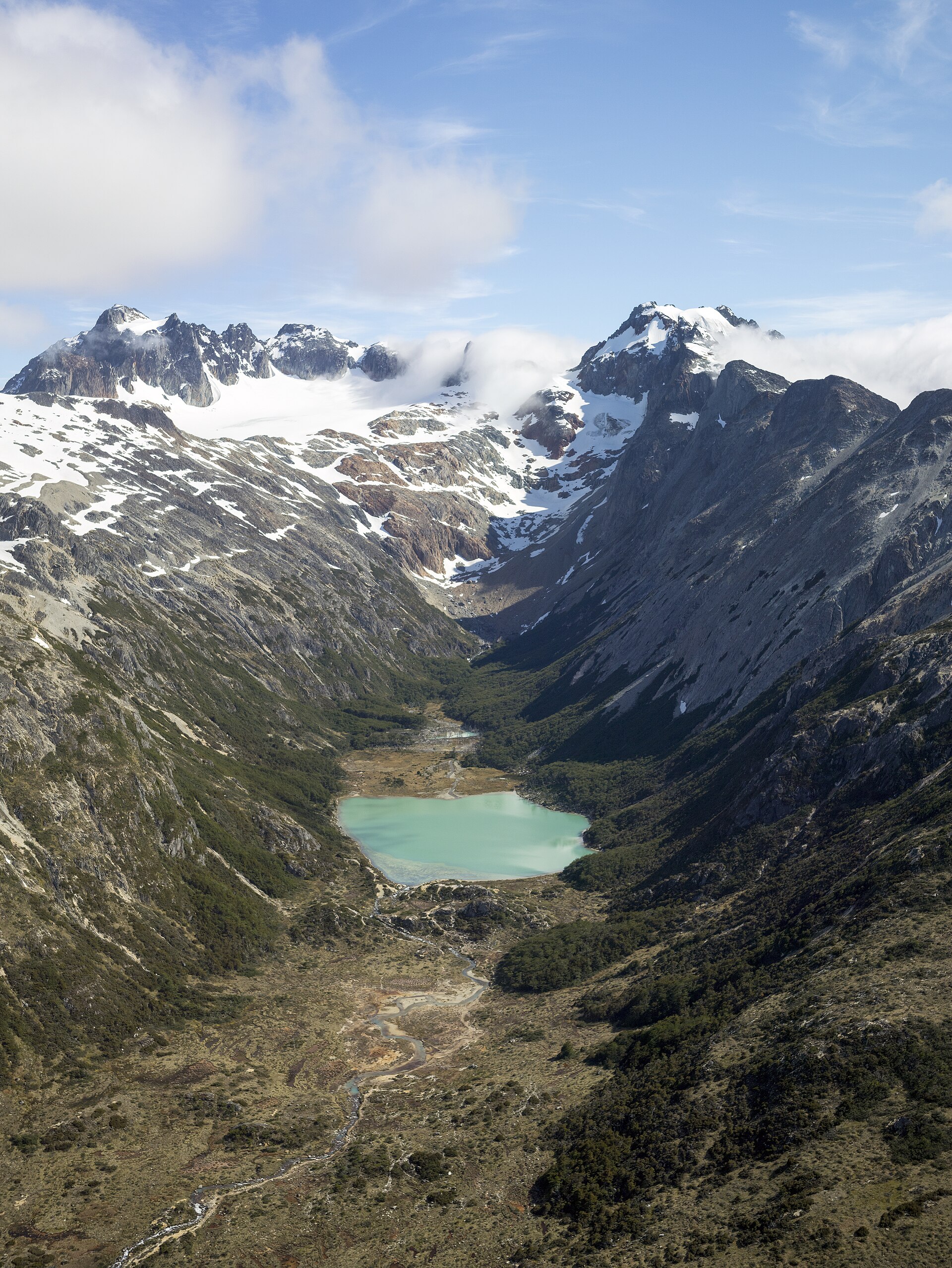 Laguna Esmeralda desde el aire