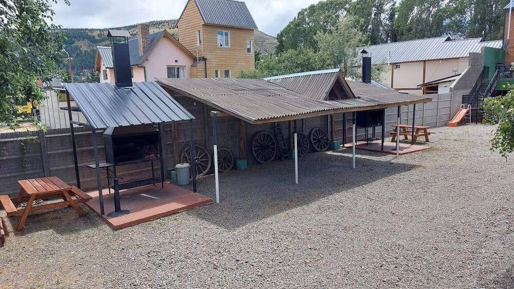 The cabins and the grill
