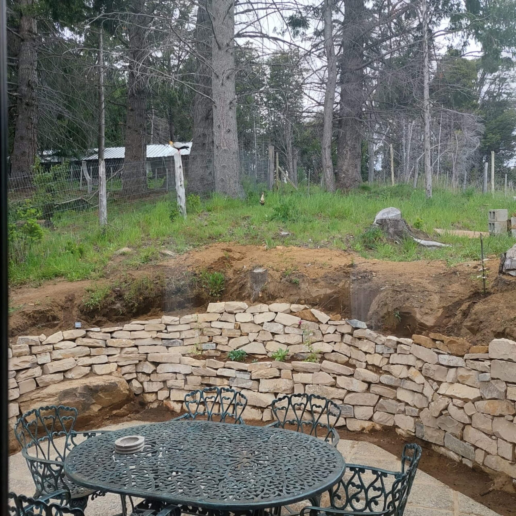 The fire pit, in the forest