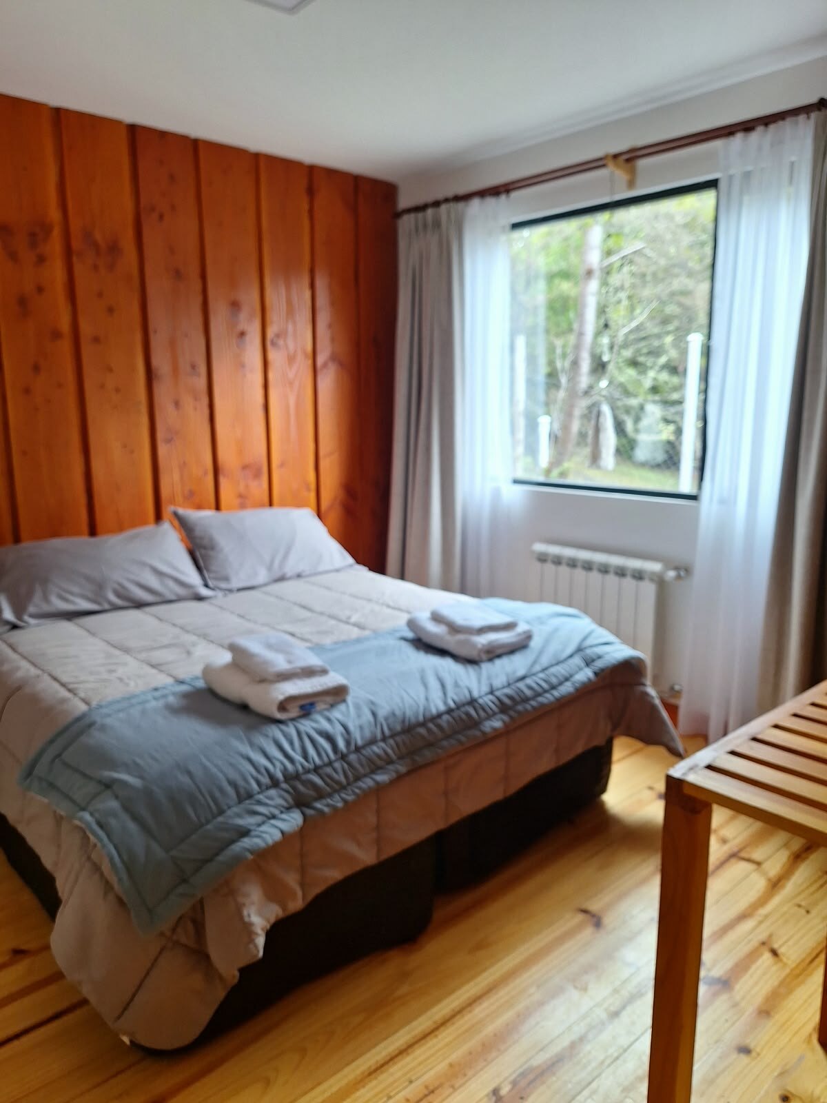 Bedroom with a double bed