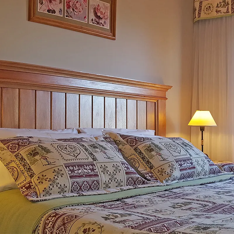 Dormitorio de un bungalow de El Náutico