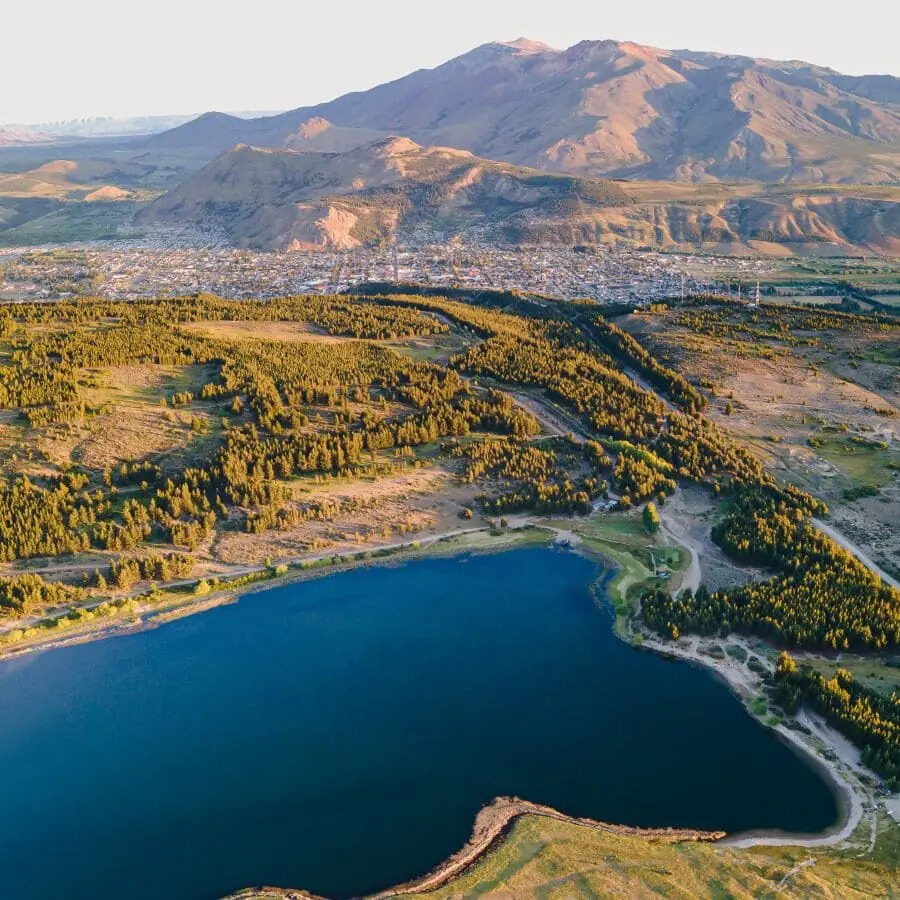 Vista aérea de la laguna La Zeta